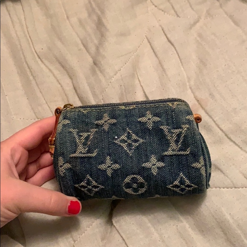 Louis Vuitton Mini BB Denim Speedy Cles Key Pouch